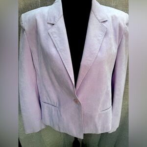 Vintage Suede Lavender Blazer by Signatures Size 12